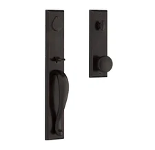 Baldwin Longview Full Plate Single Cylinder Keyed Entry Handleset Dark Bronze