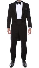 Premium 2 Piece Black Tailcoat and Tuxedo Pants