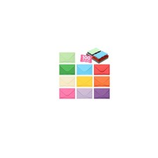 100 Pack Mini Cards with Envelopes, Small Colorful Blank Note Cards with Self-Ad