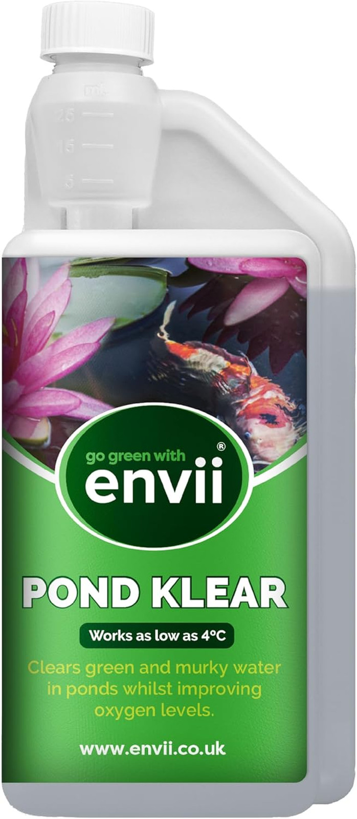 Pond Klear Trattamento Batterico Laghetto: Pulitore Acqua Verde 1L