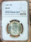 1948 Franklin Half Dollar NGC MS63