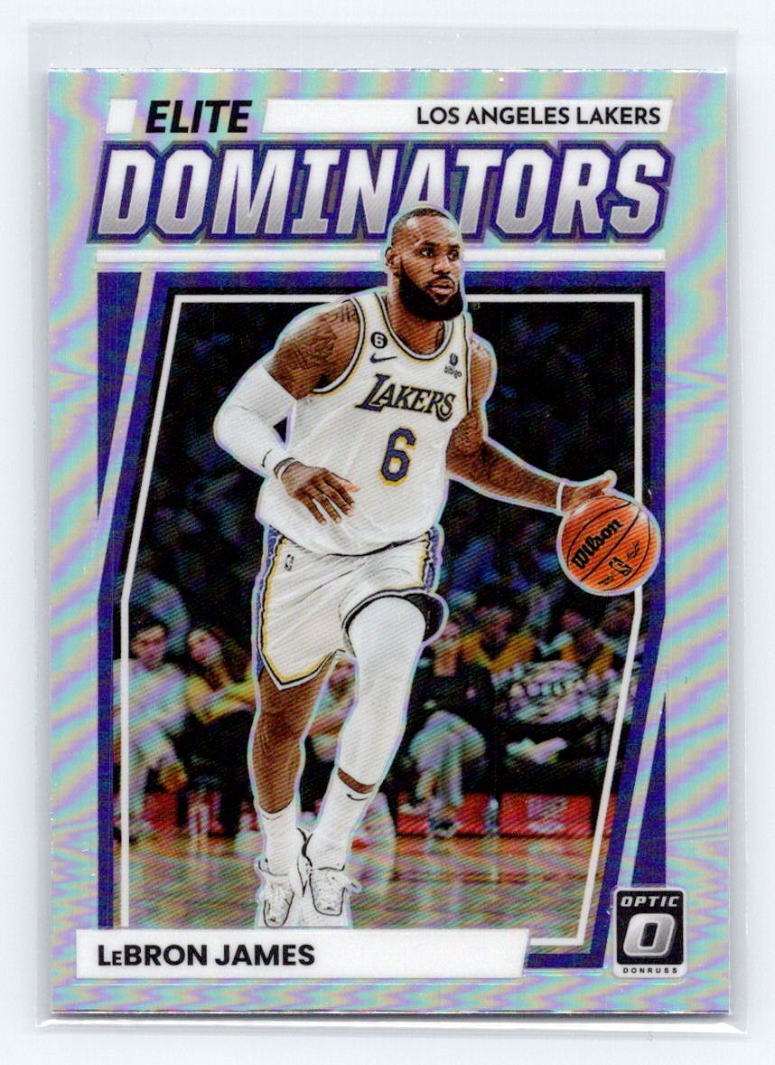 2022-23 Donruss Optic Elite Dominators Holo #22 LeBron James Los Angeles Lakers
