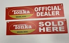 Two Red  Tonka Toy  Car Truck Banner signs