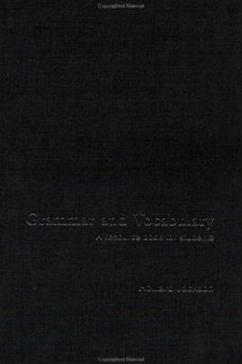 Grammar and Vocabulary : A Resource Book for Students Hardcover H