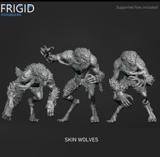 Viking Skin Wolf Pack Fantasy Tabletop Miniatures X6 28mm