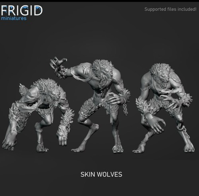 #ad Viking Skin Wolf Pack Fantasy Tabletop Miniatures X6 28mm $22.00