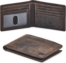 Billetera Hombre Carteras De Cuero Men Minimalista Delgadas Bloqueo RFID Para-US