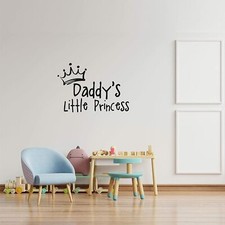Playroom Kids Daddy's Little Princess Vinyl Art Sticker For Playhouse Wall Decal