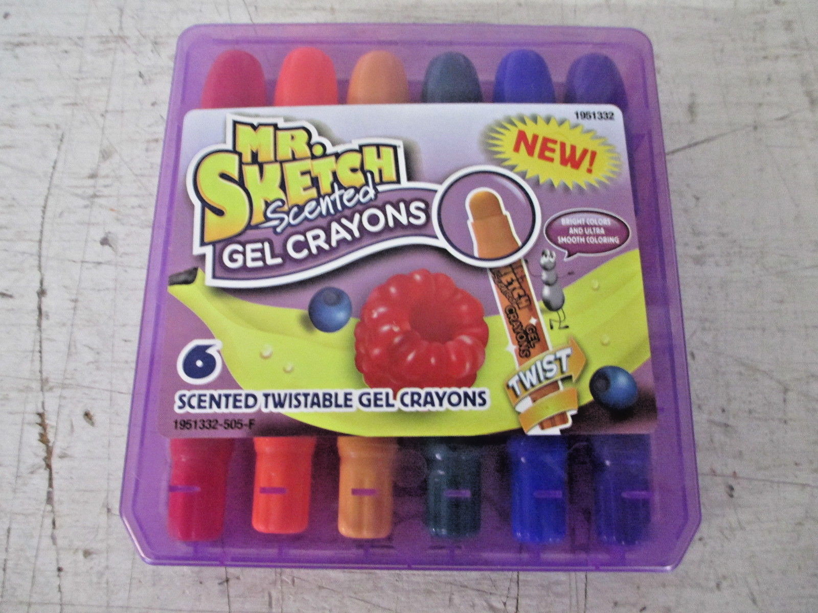 6 PK Mr. Sketch Scented Twistable Gel Crayons Assorted Color