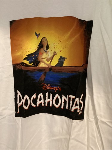Vintage Disney Pocahontas T-Shirt Film Promo XL weiß neu - Bild 15 von 17