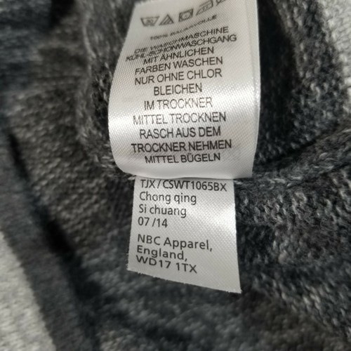Standard Blues Long sleeve Sweater Boys Large Gray Henley Two Tone Thermal - Picture 7 of 11