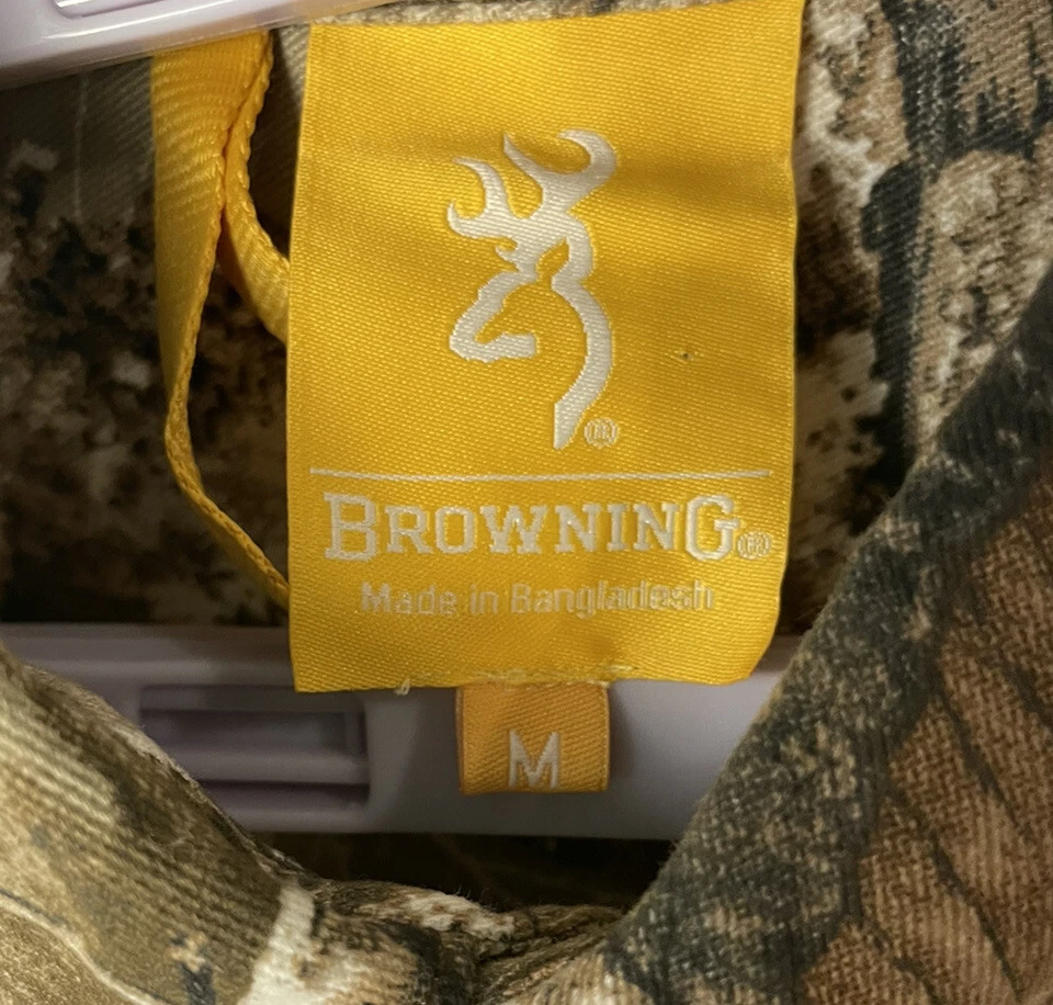 Browning Wasatch-CB Mens Size Medium Camo Button Up Long Sleeve Shirt Hunting - Image 4 of 4