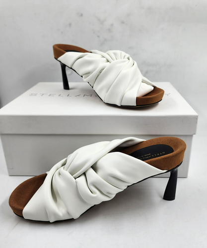 Stella McCartney Terra High Heel Slide Sandals Women's 36.5/6.5US White Slip On - Picture 2 of 18