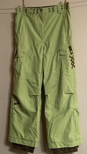 OBERMEYER SKI SNOW PANTS BAILEY ADJ WAIST LEG LIFTS Juniors GIRL'S 18 Green