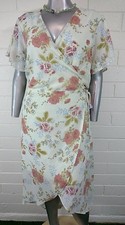 NWT Plus Woman NEW LOOK WRAP DRESS Size 3X Asymmetrical Hem V~neck short sleeve