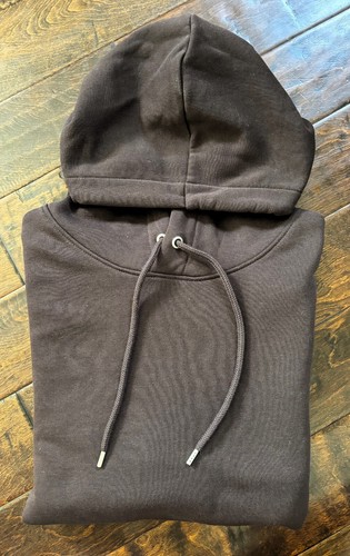 H&M Men's XL Dark Brown Cotton Blemd Long Sleeve Pullover Hoodie Sweat Shirt - Picture 7 of 10