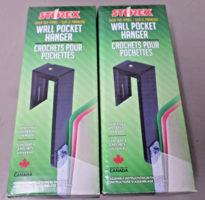 Storex Panel STOREX Adjustable Over-The-Panel Cubicle Wall Pocket Hangers 2 Boxes of ...