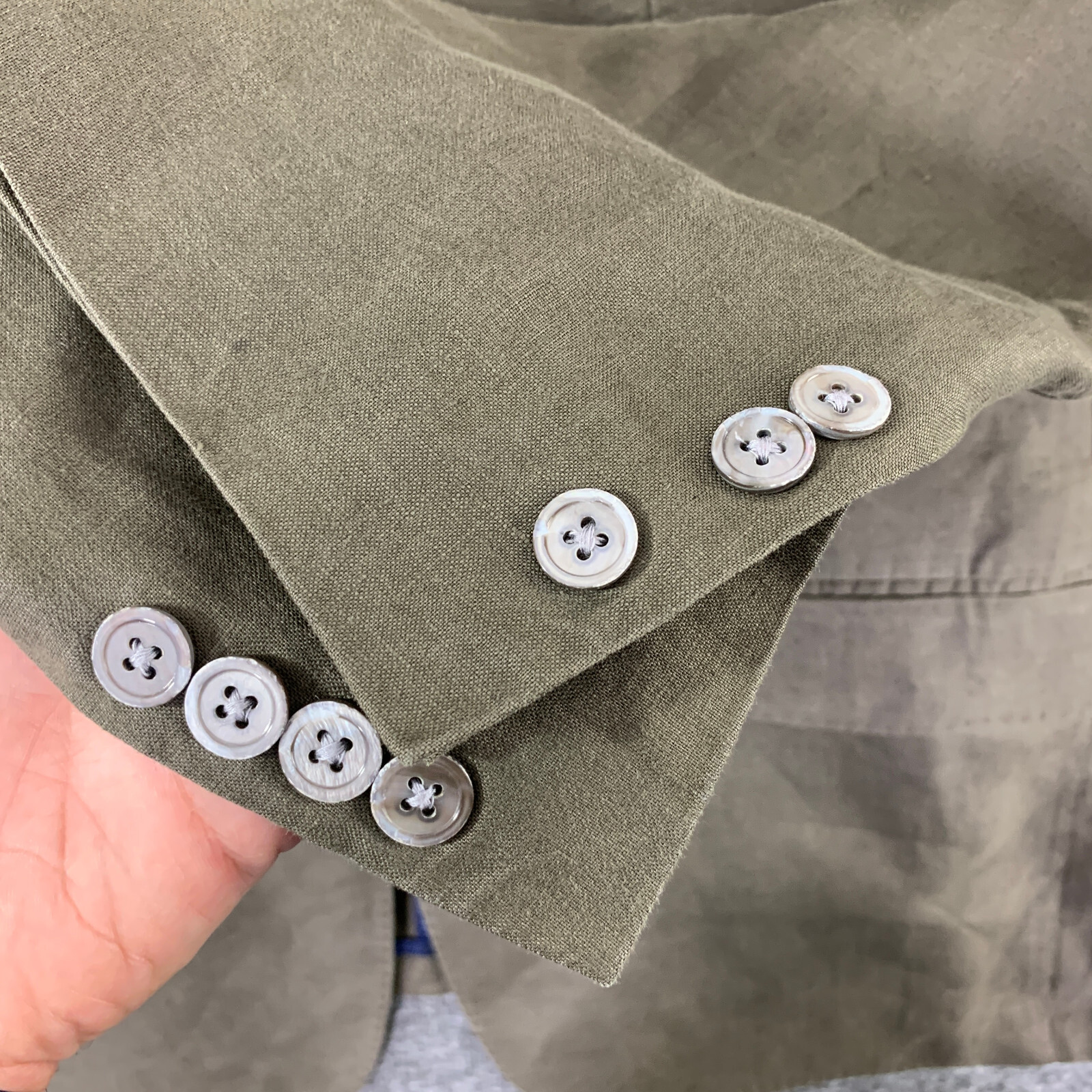 Robert Talbott Blazer Jacket Men Large 100% Linen… - image 5