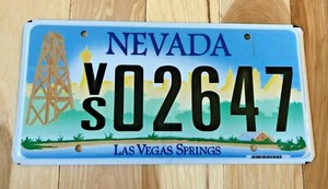 Nevada Las Vegas Springs License Plate 