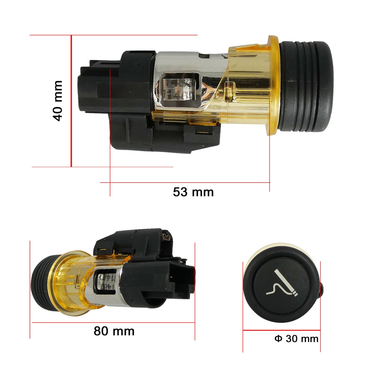 Accendisigari, presa accendisigari per auto in metallo 12V 822754