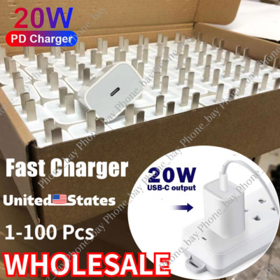 Lot 20W USB Type C Power Adapter Fast Charger Cube Block For iPhone iPad Android