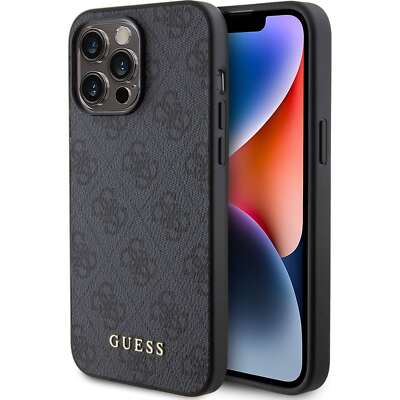 Handyhülle für iPhone 15 Pro Max Guess Case Cover Etui Futeral Hülle Tasche Grau