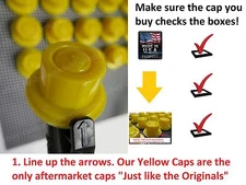 12 Blitz Gas Can Yellow Spout Caps fits part 900302 900092 900094 Original Style