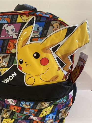 Pokemon Pikachu 17" Laptop Backpack Lunch Bag Set All Over Character Print - Picture 3 of 18