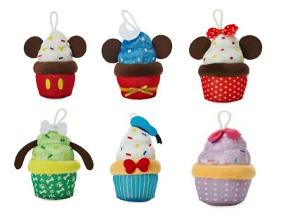 Disney Store Cupcake Micro Plüsch Muffin Weihnachtsdeko Stofftier Kugel 