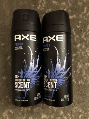 LOT 2 Axe Phoenix 4oz Men's Deodorant 48H High DEF  Scent Crushd Mint & Rosemary