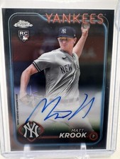 2024 Topps Chrome Matt Krook RC On Card Auto #RA-MK New York Yankees