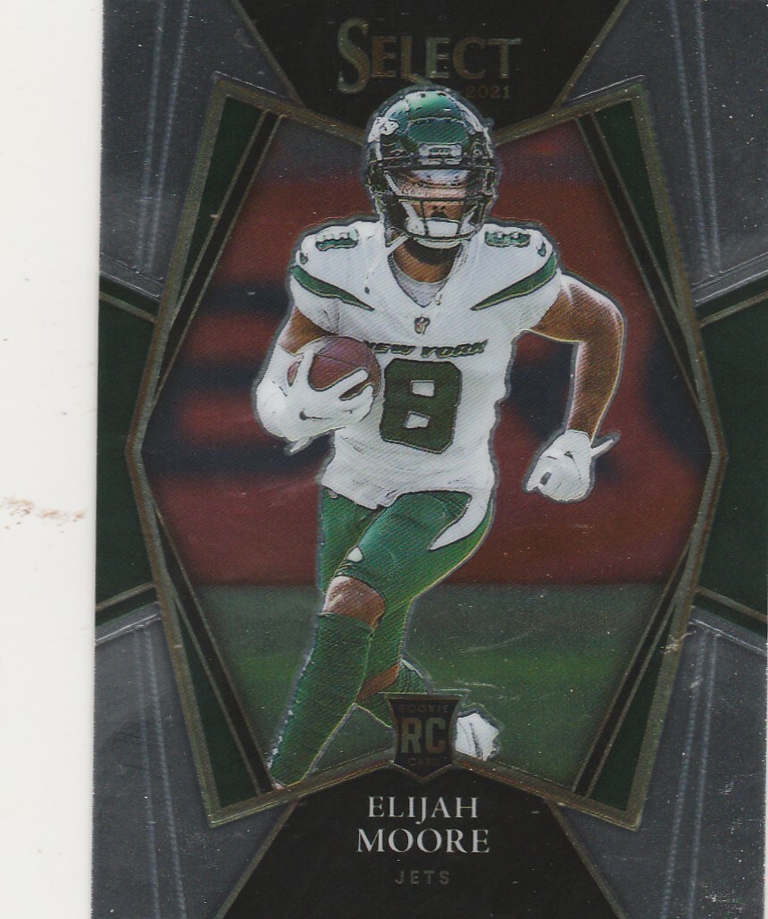 2021 SELECT ELIJAH MOORE WR JETS ROOKIE #173 PREMIER LEVEL SP HOT!