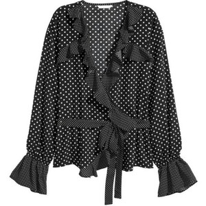 h and m polka dot top