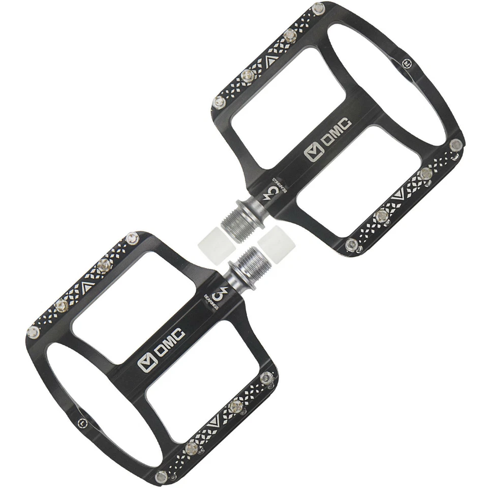 OMC-S1-BK 9/16" Plataforma de Aluminio Bicicleta de Montaña Pedales 3 Rodamientos Sellados MTB BMX Foto 3 de 4
