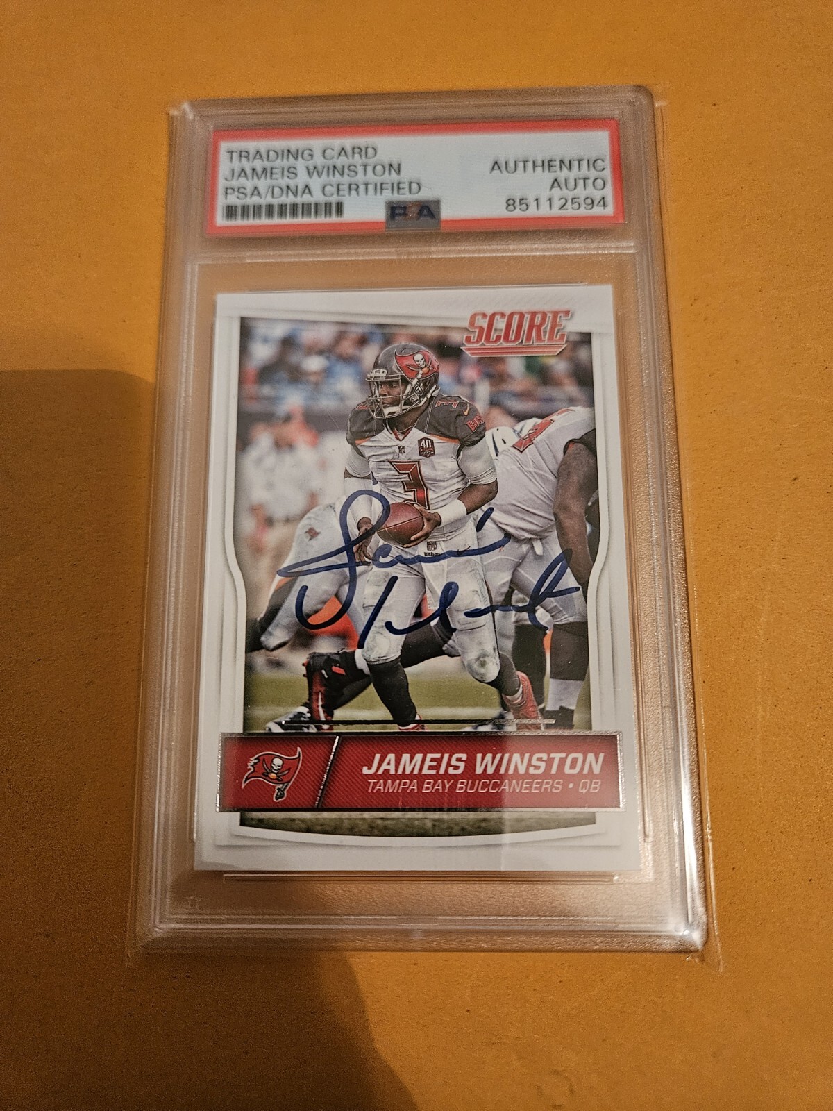 Jameis Winston Autographed Signed Tampa Bay Buccaneers Card. Psa DNA. , Cleveland Browns 