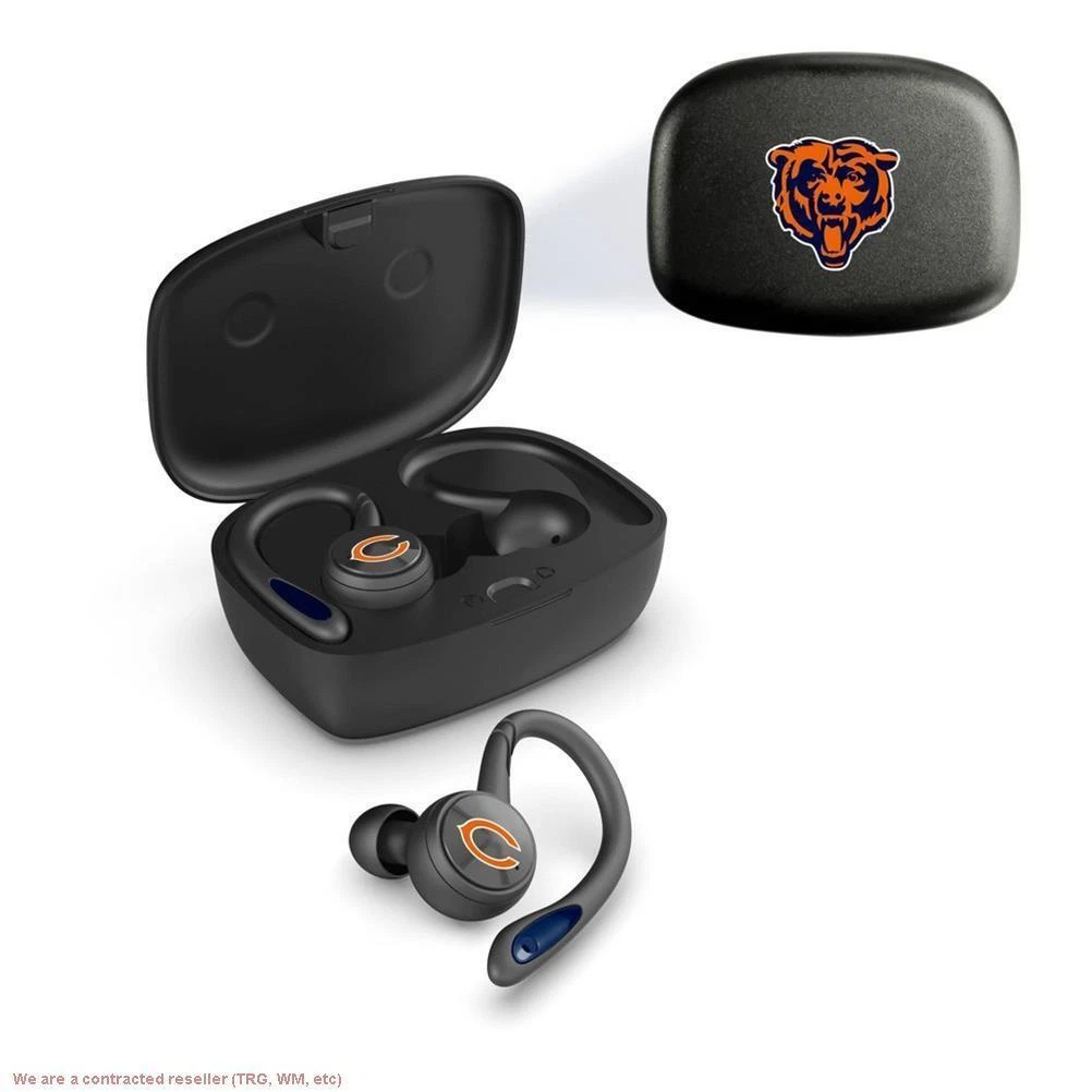 NFL Chicago Bears True Bluetooth Wireless Sport Earbuds