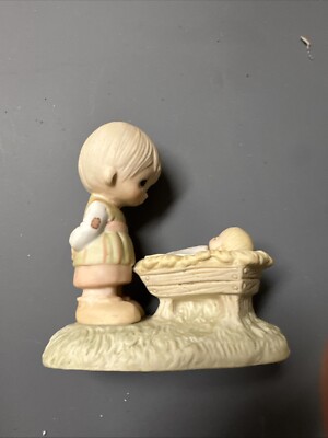 Precious Moments COME LET US ADORE HIM E-2011 Original 21 RARE 1978