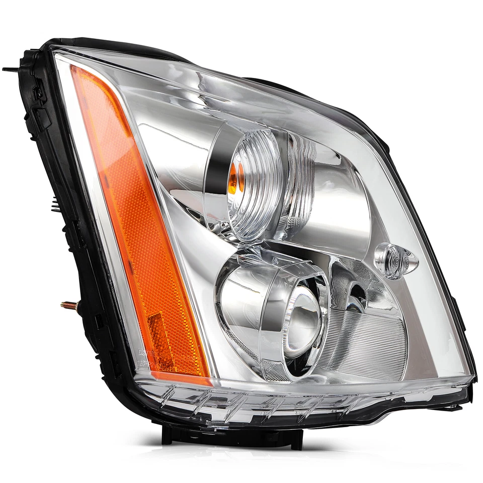 Pair Left Right Side Headlights Assembly For 2006-11 Cadillac DTS W/Projector — 第 3/4 张图片