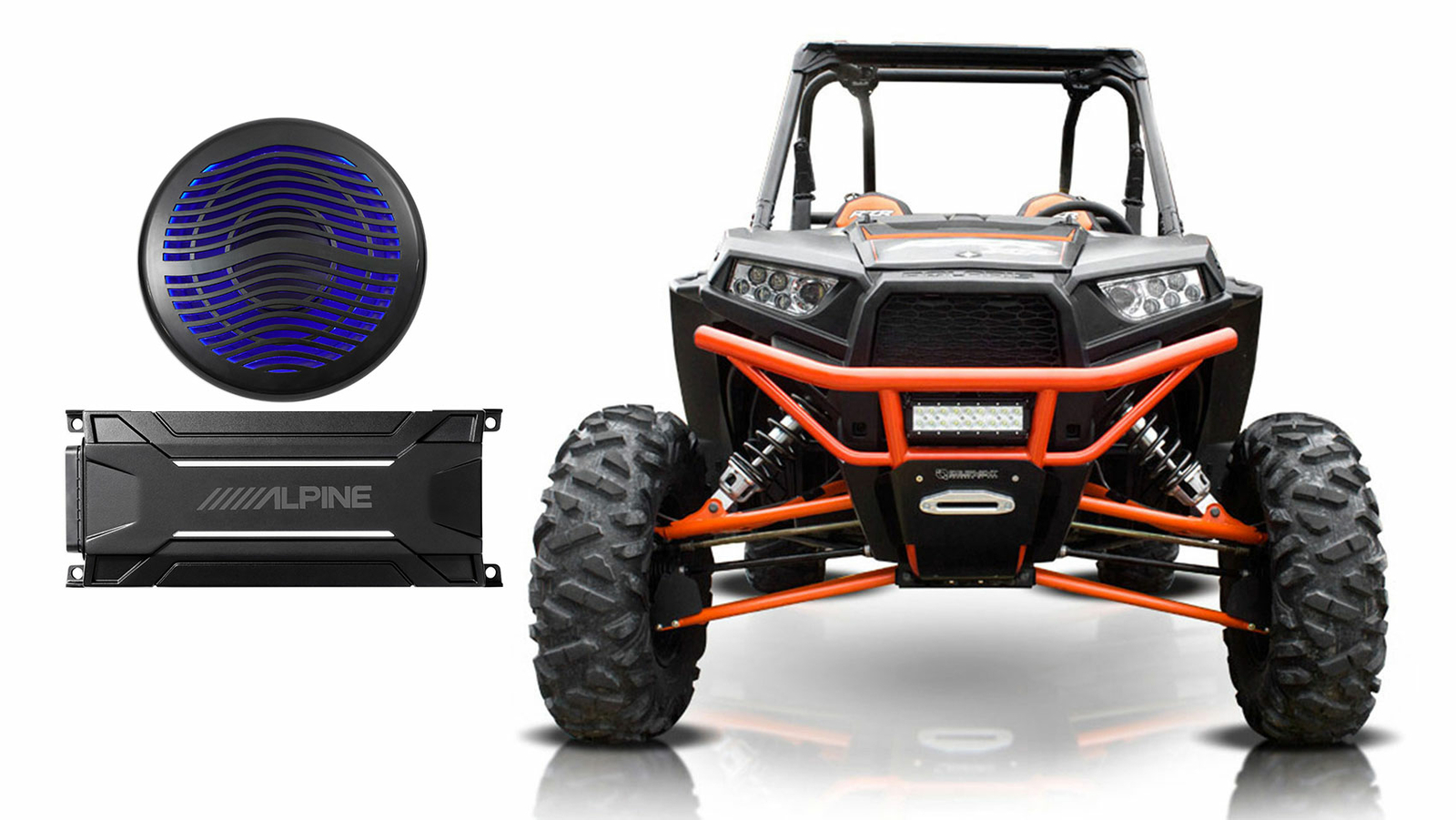 Сабвуфер Rockville MS12LB 12 Black 10 со светодиодами усилитель Alpine для RZRATVUTV 6579000₽