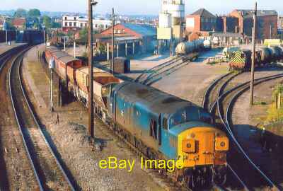 Photo Railway 6x4 Class 37  37065 Speedlink freight Lawrance Hill in 1988