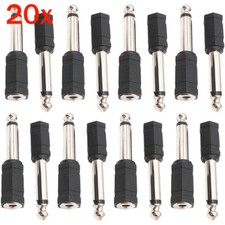 20pc Headphone Audio Adapter 6.35mm 1/4"Male plug to 3.5mm 1/8" Mono Female Jack