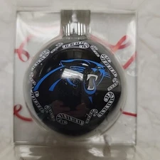 Topperscot Panthers Candy Cane Black Glass Ornament