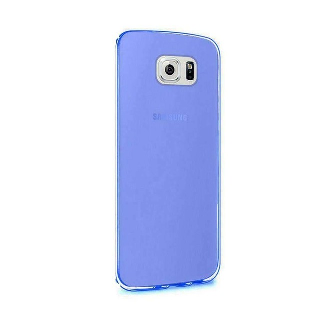 Frosted Matte TPU Case - Blue for Samsung Galaxy S6 SM ...