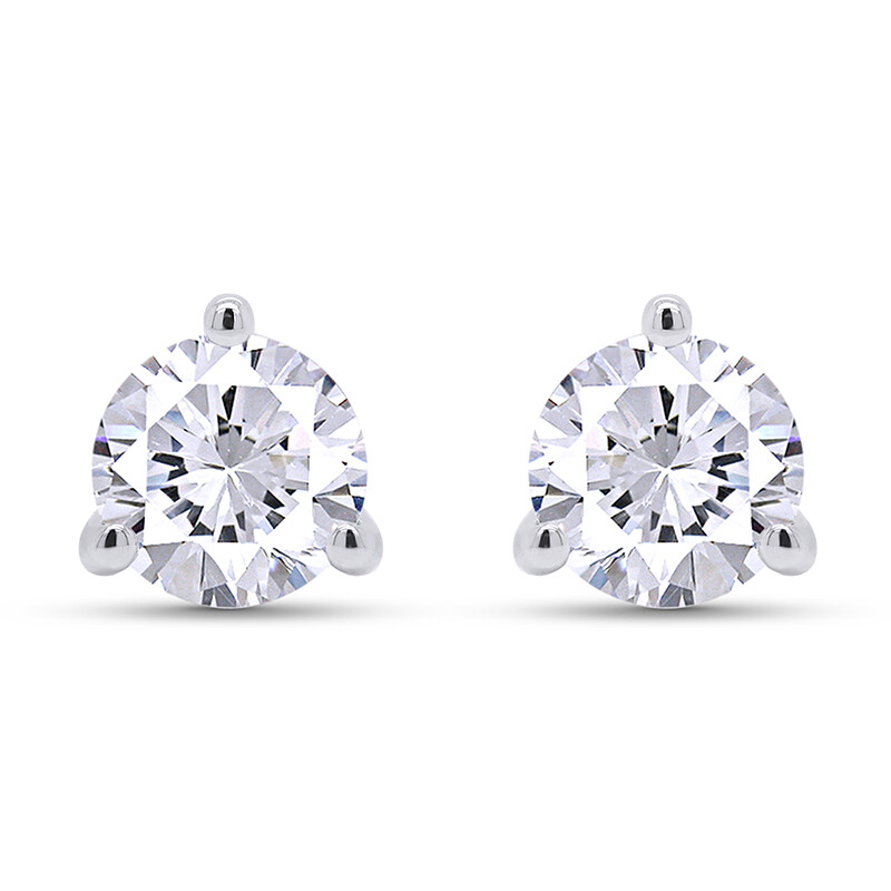 Moissanite Stud Earrings 1ct Color Ideal Cut Lab Created Diamond 925 Silver