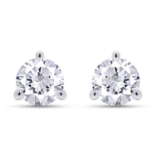 Moissanite Stud Earrings 1ct Color Ideal Cut Lab Created Diamond 925 Silver
