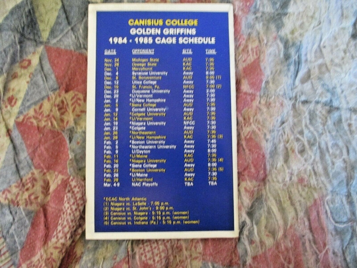 1984-85 CANISIUS BASKETBALL MEDIA GUIDE Yearbook MIKE SMREK 1985