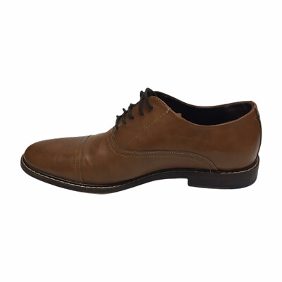 Enzo Feldini Cognac Brown Leather Casual Dress Shoes Men  display picture 1