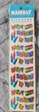  1 Sheet Vintage Hambly Studios Holographic Collectible Stickers Happy Birthday 
