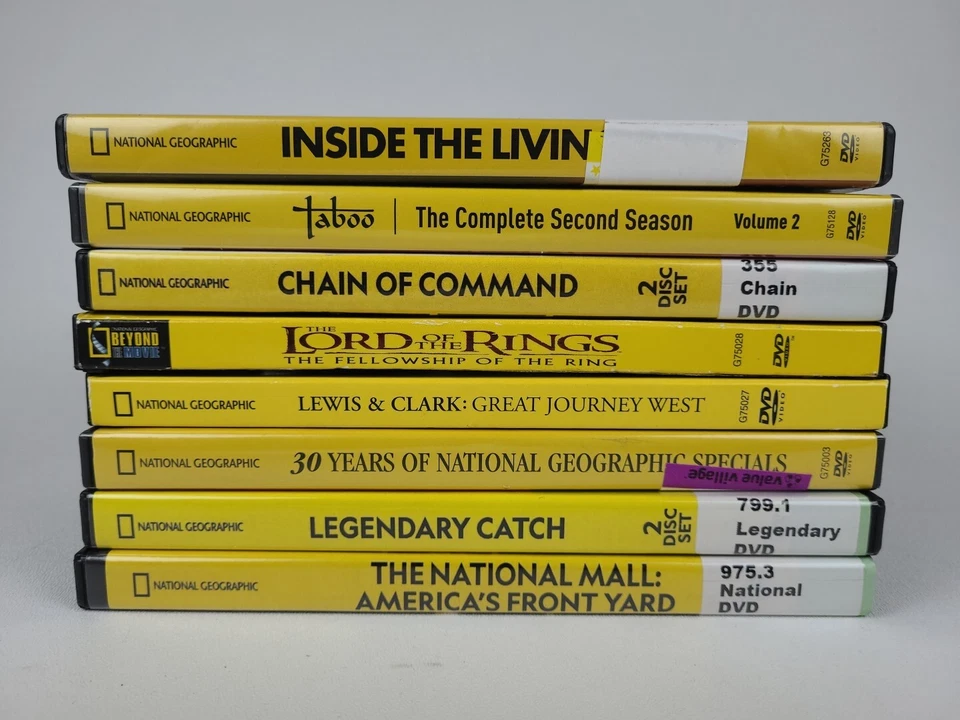 Lot of 8 National Geographic DVDs Nat Geo Taboo Lord Rings Lewis Clark *AS IS* Foto 4 de 4