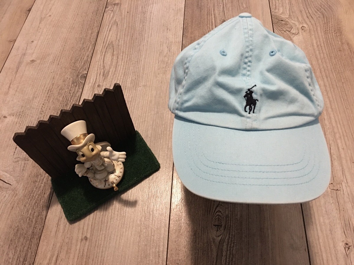 POLO RALPH LAUREN HAT -AQUA BLUE SMALL PONY BASEBALL CAP CHINO UNISEX